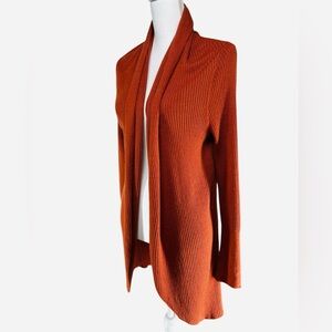 LEITH / Rust Orange Cardigan Wrap  / Medium